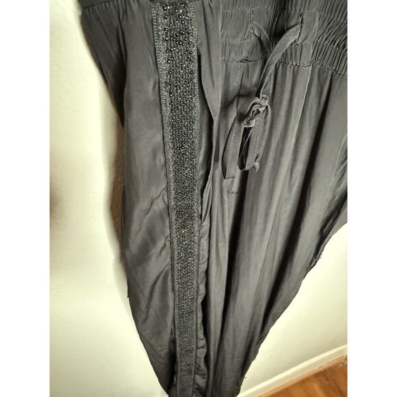 Lola and Sophie Sleeveless Jumpsuit Satin V-neck Side Embellishment Size Small - Picture 7 of 11